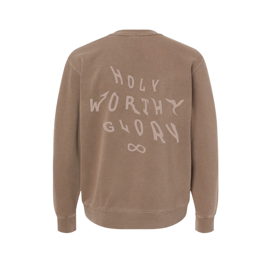 Words We'll Sing Forever Brown Crewneck Sweatshirt